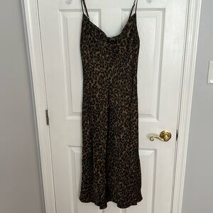 Zara leopard midi dress